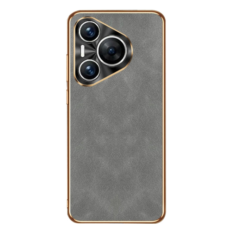 For Huawei Pura 70 Pro / 70 Pro+ Electroplating Lambskin Leather Phone Case