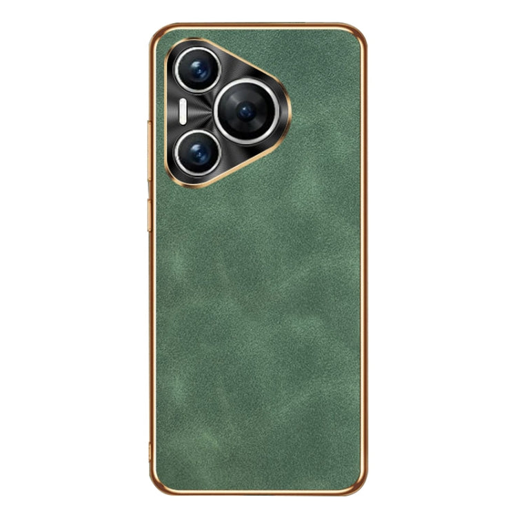 For Huawei Pura 70 Electroplating Lambskin Leather Phone Case