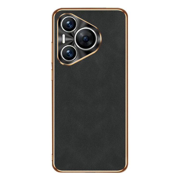For Huawei Pura 70 Electroplating Lambskin Leather Phone Case