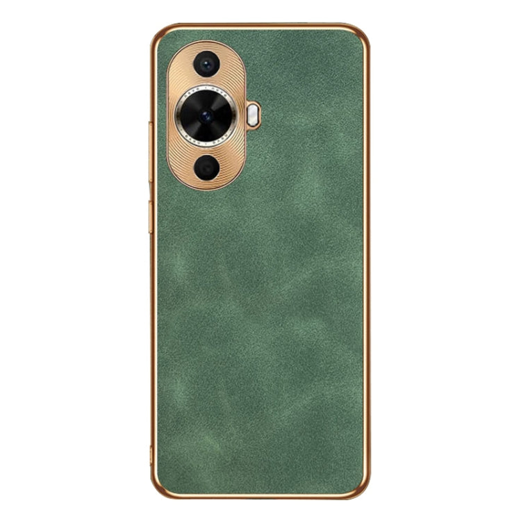 For Huawei nova 12 Lite / 12 Active Electroplating Lambskin Leather Phone Case