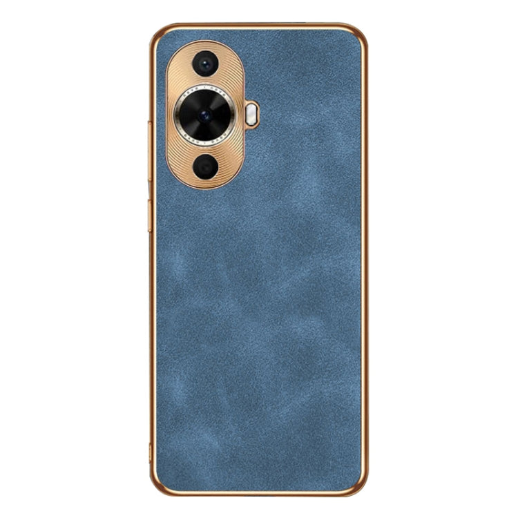 For Huawei nova 12 Lite / 12 Active Electroplating Lambskin Leather Phone Case