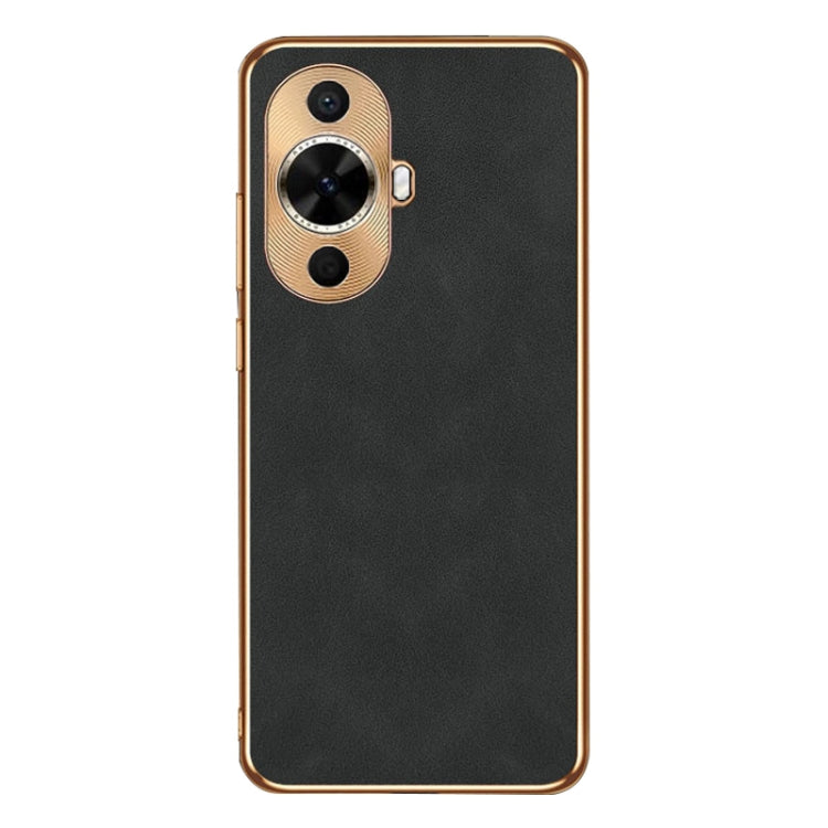 For Huawei nova 12 Lite / 12 Active Electroplating Lambskin Leather Phone Case