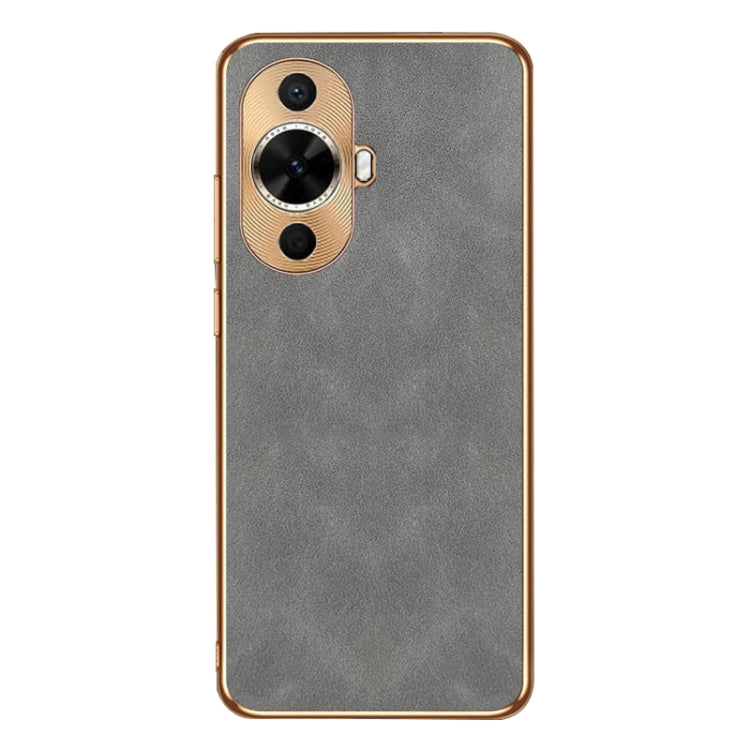 For Huawei nova 12 Lite / 12 Active Electroplating Lambskin Leather Phone Case