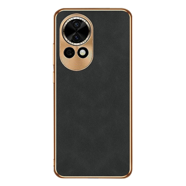 For Huawei nova 12 Pro / 12 Ultra Electroplating Lambskin Leather Phone Case