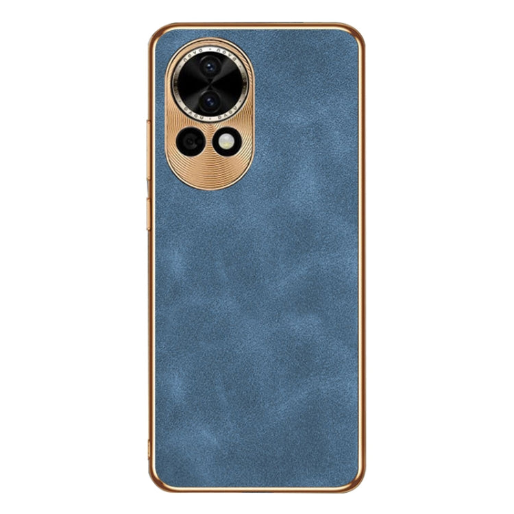 For Huawei nova 12 Electroplating Lambskin Leather Phone Case
