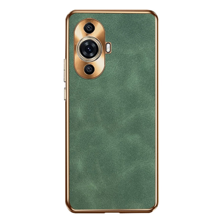For Huawei nova 11 Pro / 11 Ultra Electroplating Lambskin Leather Phone Case