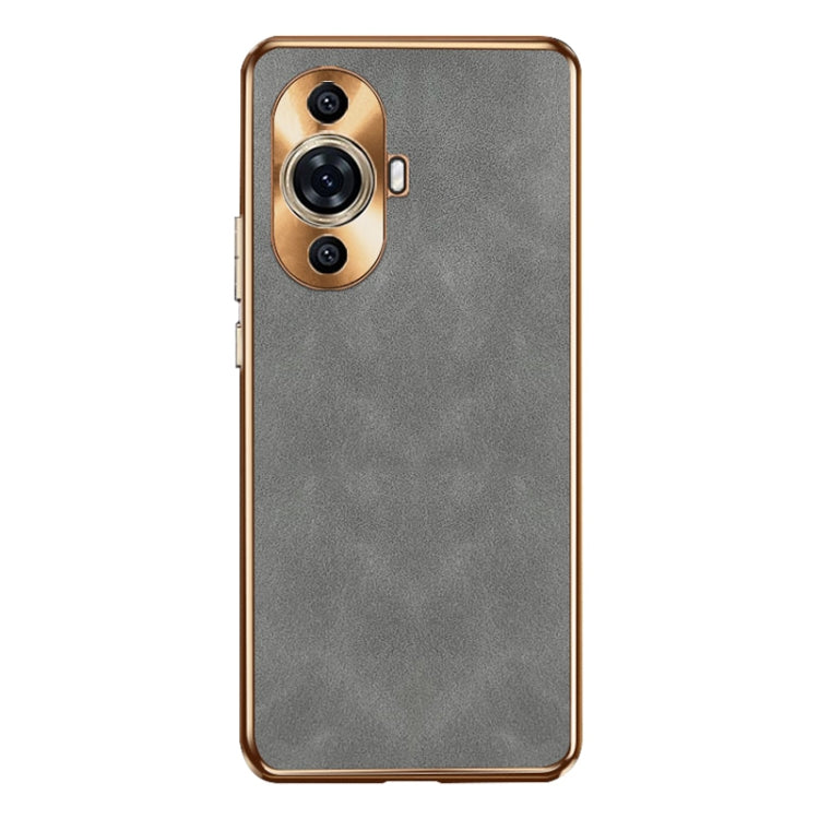 For Huawei nova 11 Pro / 11 Ultra Electroplating Lambskin Leather Phone Case