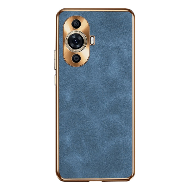 For Huawei nova 11 Electroplating Lambskin Leather Phone Case