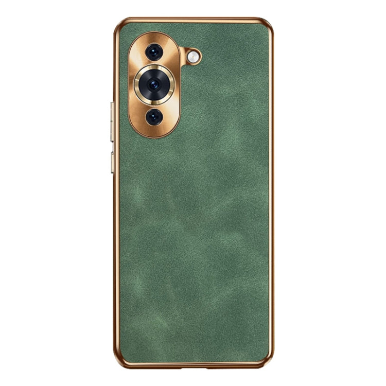 For Huawei nova 10 Pro Electroplating Lambskin Leather Phone Case