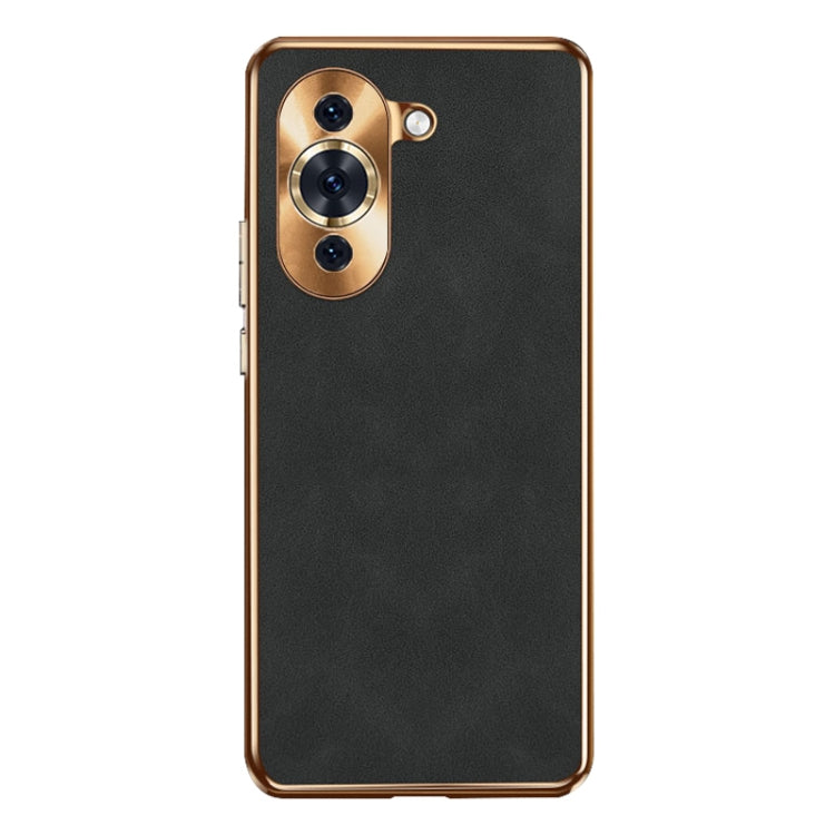 For Huawei nova 10 Pro Electroplating Lambskin Leather Phone Case