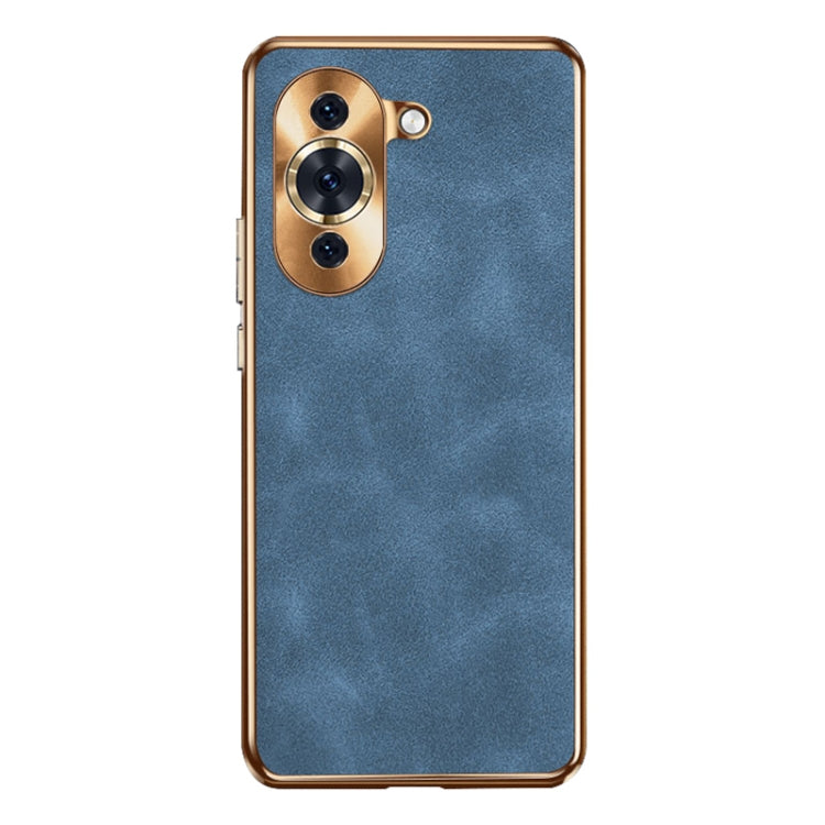 For Huawei nova 10 Electroplating Lambskin Leather Phone Case