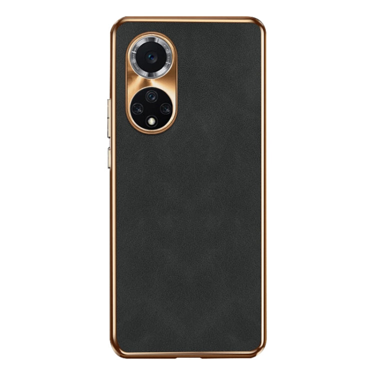 For Huawei nova 9 Pro Electroplating Lambskin Leather Phone Case