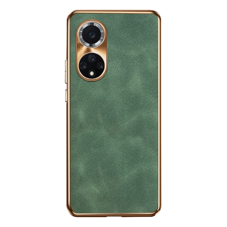 For Huawei nova 9 Electroplating Lambskin Leather Phone Case