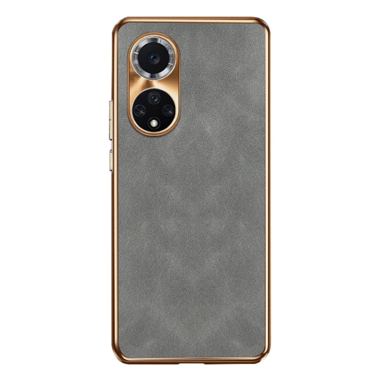 For Huawei nova 9 Electroplating Lambskin Leather Phone Case
