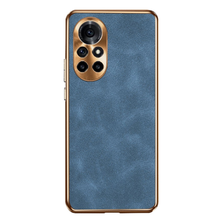 For Huawei nova 8 Pro Electroplating Lambskin Leather Phone Case