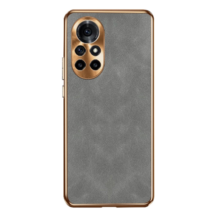 For Huawei nova 8 Pro Electroplating Lambskin Leather Phone Case
