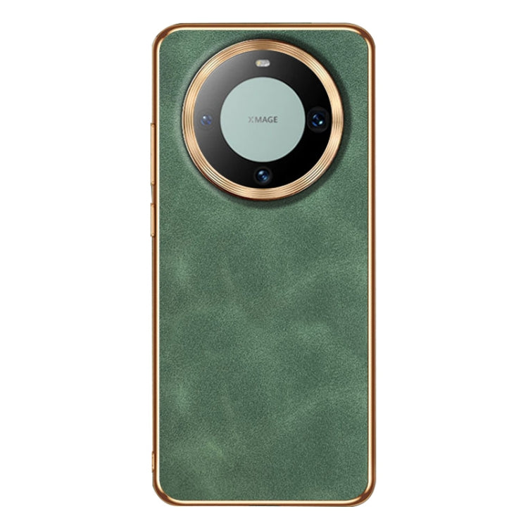 For Huawei Mate 60 Electroplating Lambskin Leather Phone Case