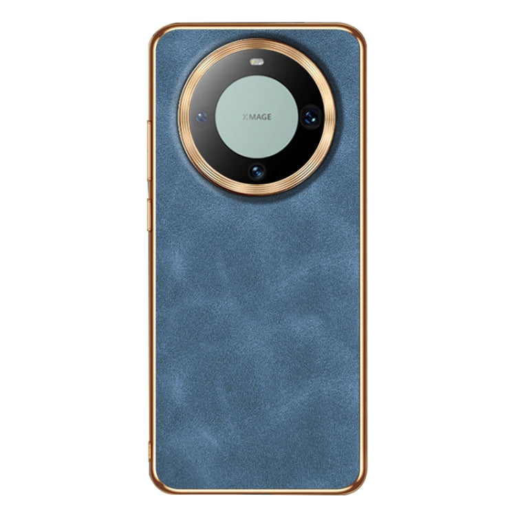 For Huawei Mate 60 Electroplating Lambskin Leather Phone Case