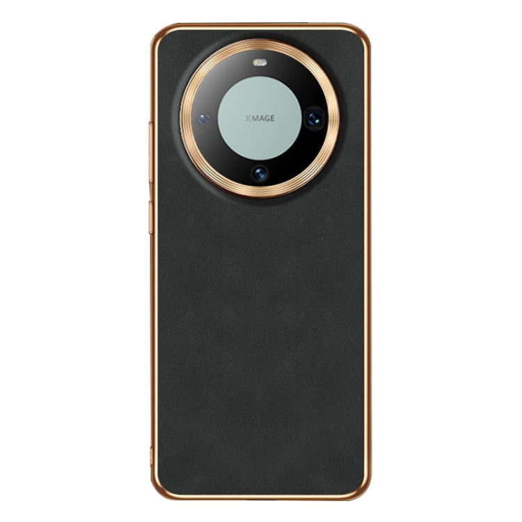 For Huawei Mate 60 Electroplating Lambskin Leather Phone Case