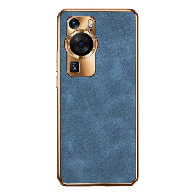 For Huawei P60 / P60 Pro Electroplating Lambskin Leather Phone Case