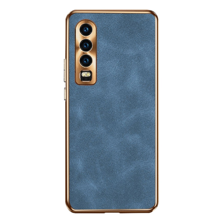 For Huawei P30 Electroplating Lambskin Leather Phone Case