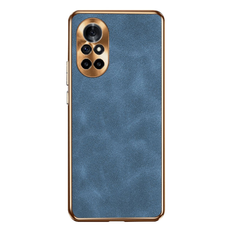 For Huawei nova 8 Electroplating Lambskin Leather Phone Case