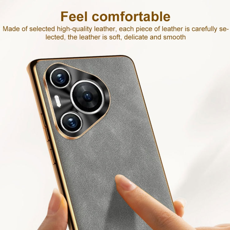For Huawei nova 7 Pro Electroplating Lambskin Leather Phone Case