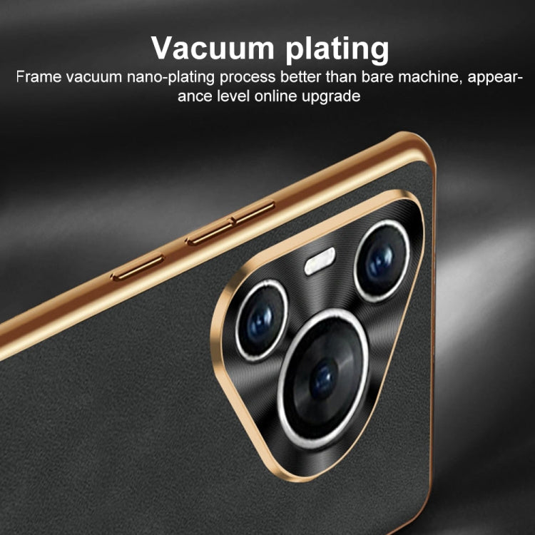 For Huawei nova 11 Electroplating Lambskin Leather Phone Case