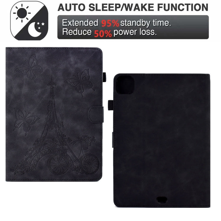 For iPad Pro 11 2025 / 2024 Tower Embossed Leather Smart Tablet Case