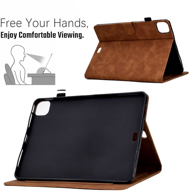 For iPad Pro 11 2025 / 2024 Tower Embossed Leather Smart Tablet Case