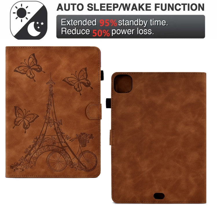 For iPad Pro 11 2025 / 2024 Tower Embossed Leather Smart Tablet Case
