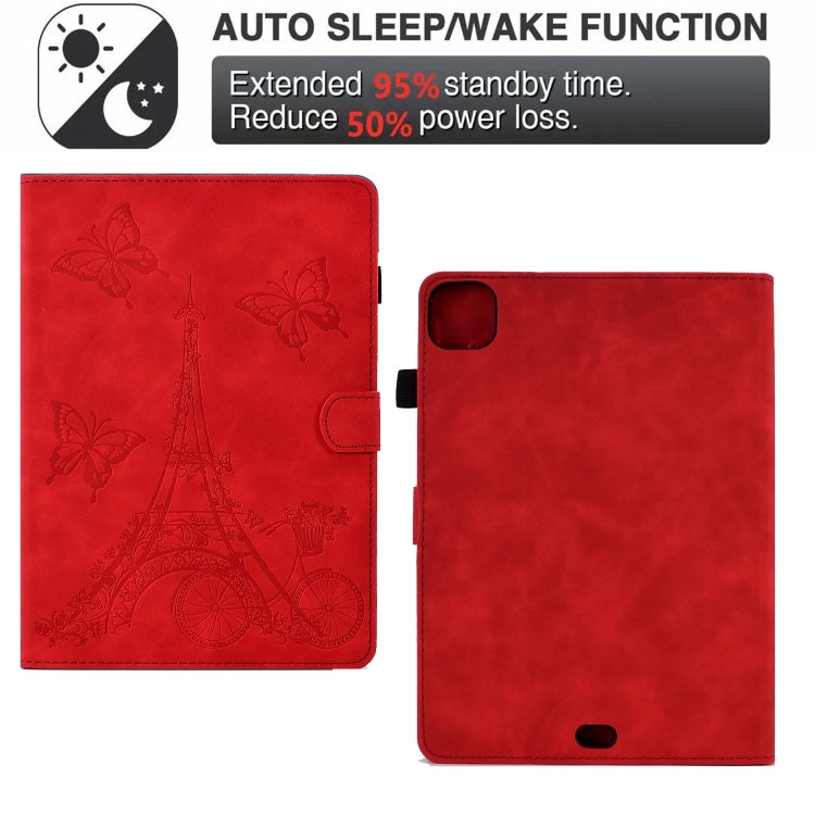For iPad Pro 11 2025 / 2024 Tower Embossed Leather Smart Tablet Case