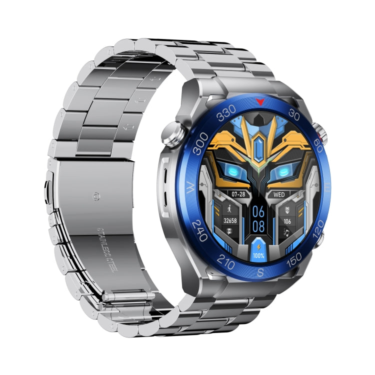 WS-20 1.43 inch IP67 Sport Smart Watch Support Bluetooth Call / Sleep / Blood Oxygen / Heart Rate / Blood Pressure Health Monitor, Steel Strap