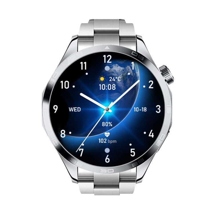 WS-26 1.52 inch IP67 Sport Smart Watch Support Bluetooth Call / Sleep / Blood Oxygen / Heart Rate / Blood Pressure Health Monitor, Steel Strap
