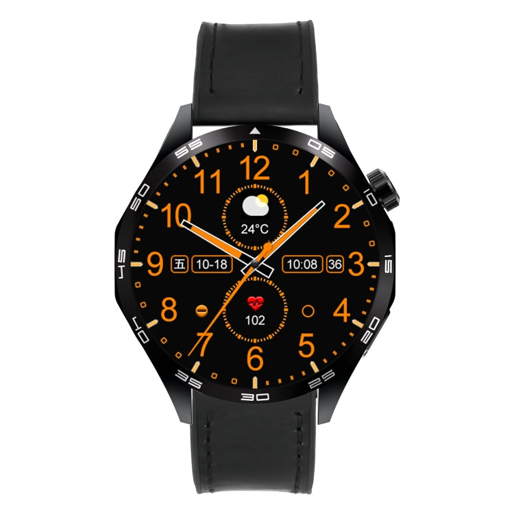 WS-26 1.52 inch IP67 Sport Smart Watch Support Bluetooth Call / Sleep / Blood Oxygen / Heart Rate / Blood Pressure Health Monitor, Leather Strap