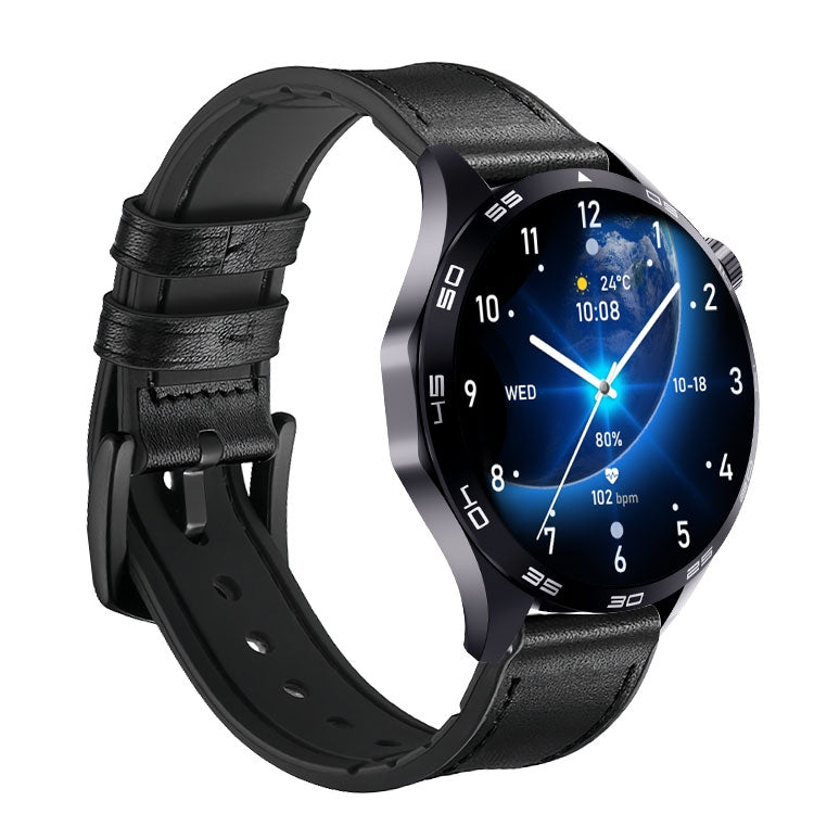 WS-26 1.52 inch IP67 Sport Smart Watch Support Bluetooth Call / Sleep / Blood Oxygen / Heart Rate / Blood Pressure Health Monitor, Leather Strap