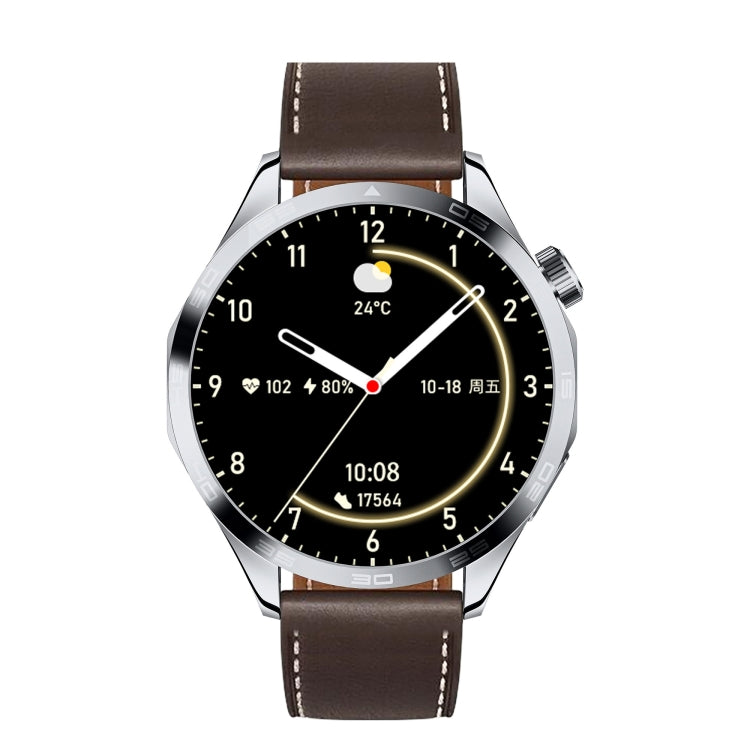 WS-26 1.52 inch IP67 Sport Smart Watch Support Bluetooth Call / Sleep / Blood Oxygen / Heart Rate / Blood Pressure Health Monitor, Leather Strap