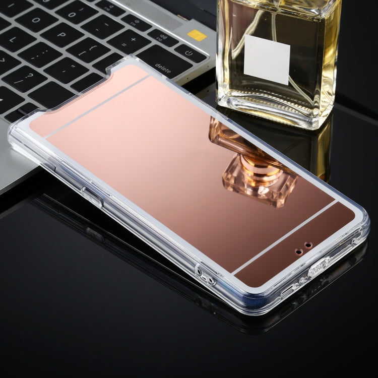 For Samsung Galaxy A80 TPU + Acrylic Luxury Plating Mirror Phone Case Cover