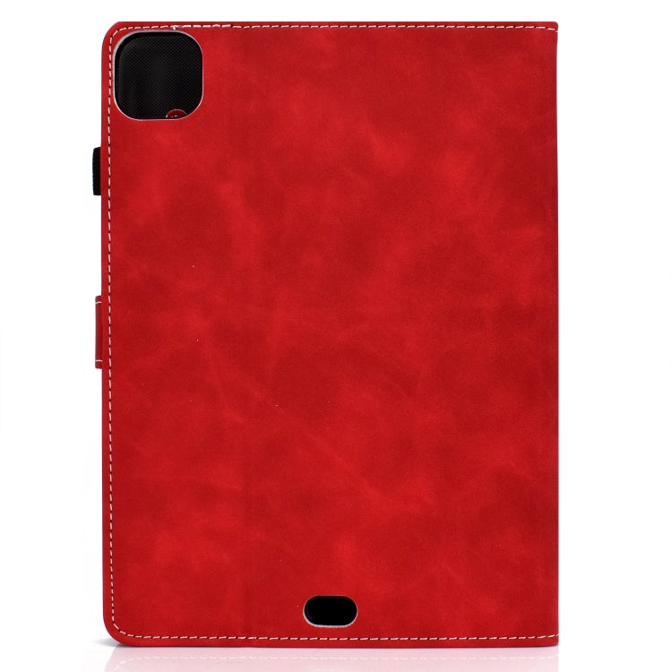 For iPad Pro 11 2024 Cowhide Texture Tablet Leather Smart Case