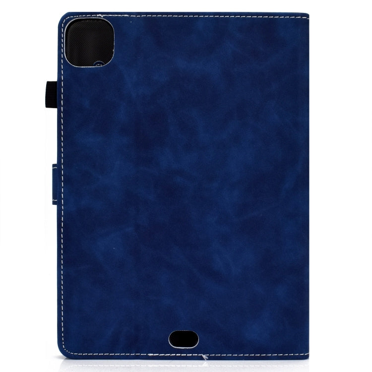 For iPad Pro 11 2024 Cowhide Texture Tablet Leather Smart Case
