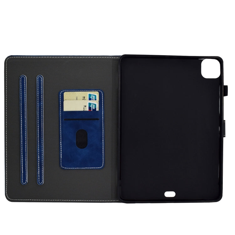 For iPad Pro 11 2024 Cowhide Texture Tablet Leather Smart Case