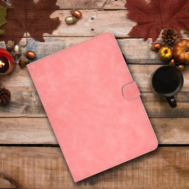 For iPad Pro 11 2024 Cowhide Texture Tablet Leather Smart Case