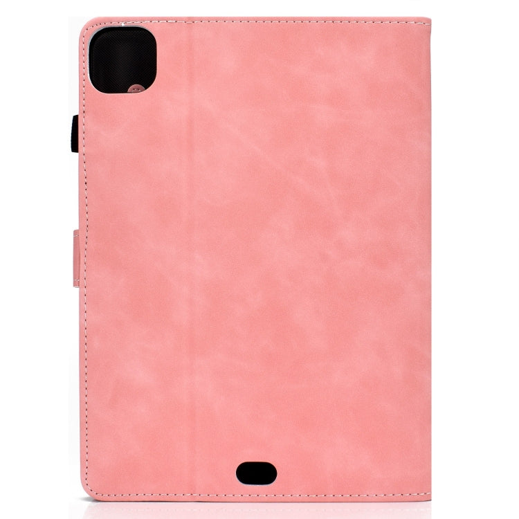 For iPad Pro 11 2024 Cowhide Texture Tablet Leather Smart Case