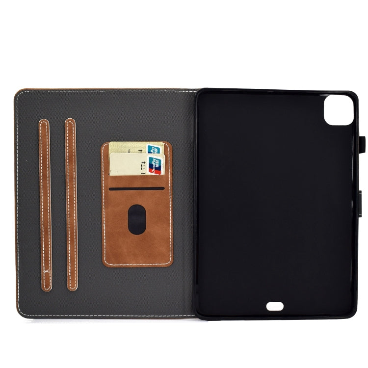For iPad Pro 11 2024 Cowhide Texture Tablet Leather Smart Case