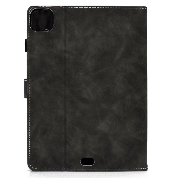 For iPad Pro 11 2024 Cowhide Texture Tablet Leather Smart Case