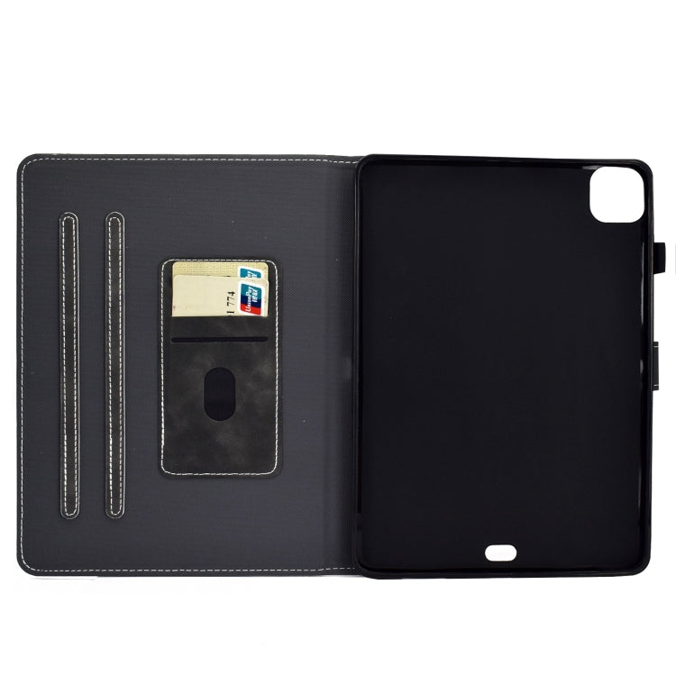 For iPad Pro 11 2024 Cowhide Texture Tablet Leather Smart Case