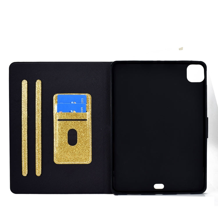 For iPad Pro 11 2025 / 2024 Varnish Glitter Powder Smart Leather Tablet Case