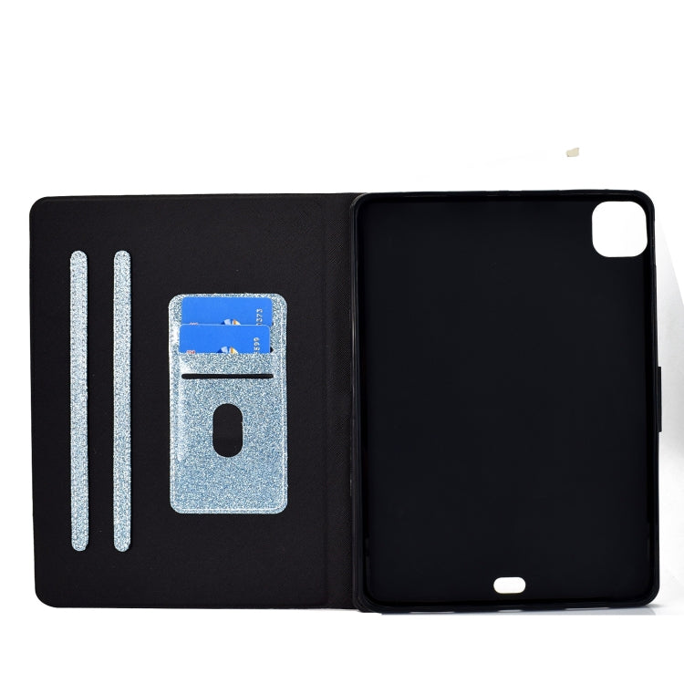 For iPad Pro 11 2025 / 2024 Varnish Glitter Powder Smart Leather Tablet Case