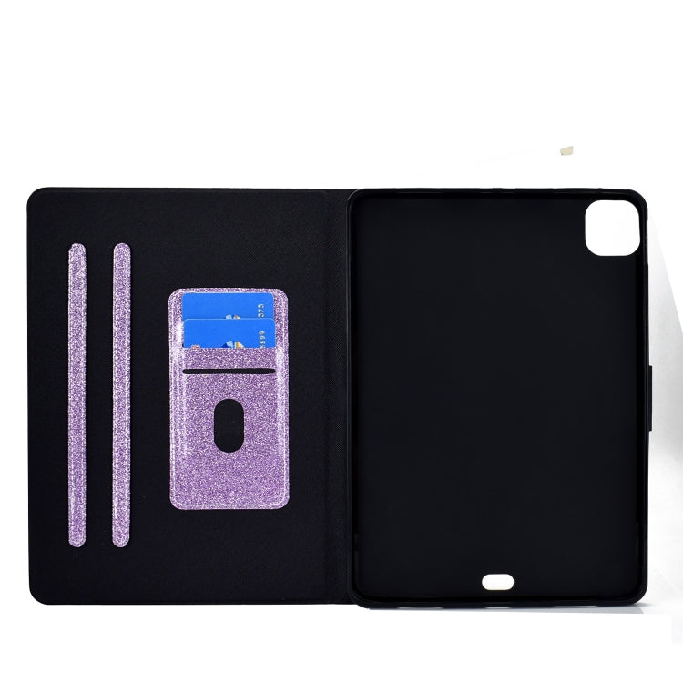For iPad Pro 11 2025 / 2024 Varnish Glitter Powder Smart Leather Tablet Case