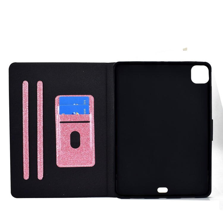 For iPad Pro 11 2025 / 2024 Varnish Glitter Powder Smart Leather Tablet Case